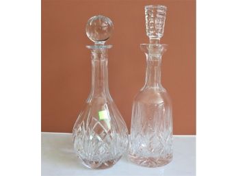 Pair Of Waterford & Marquis By Waterford Decanters