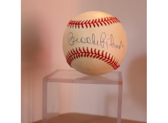 Brooke Robinson Autographed Baseball Cardboard Memories 1814
