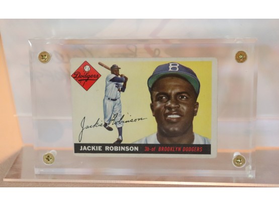 1955 Topps Jackie Robinson Brooklyn Dodgers Baseball Card