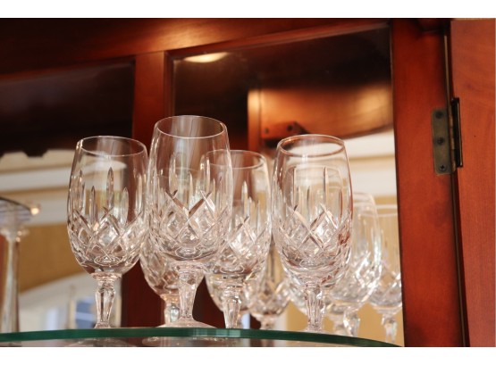 Six Piece Set Of Crystal Red Wine Glasses