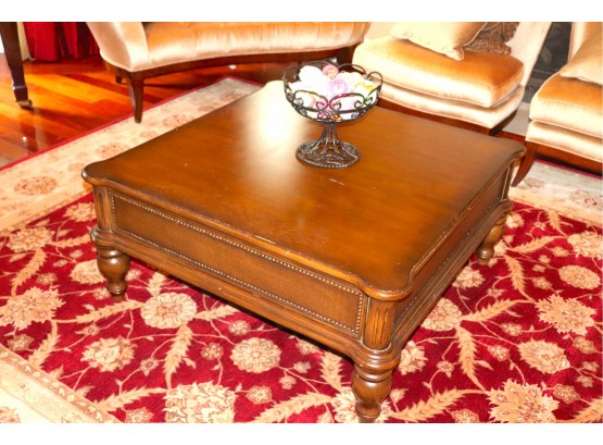 Square Wood Coffee Table With Draws