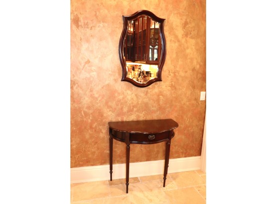 Bombay Demi-Lune Side Table And Mirror