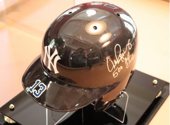Alex Rodriguez New York Yankees #13 - 4013  Autographed Helmet 500 Homerun Club Helmet