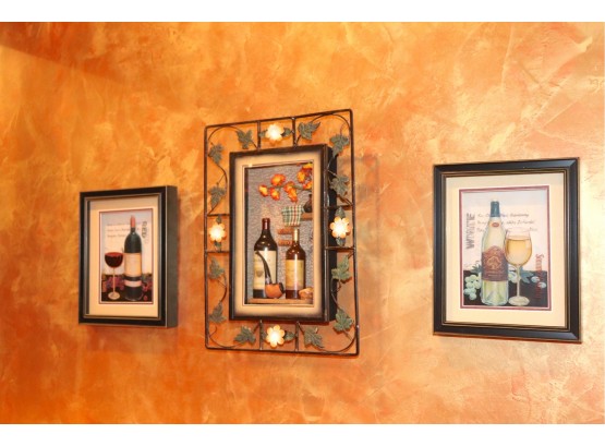 3 Piece Decorative Wine Wall Art
