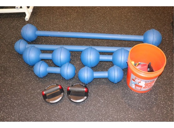 Set Of Lead Weight Barbells And Dumbells With Extra Lead