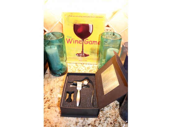 Mixed Lot Wine Accessories And Candles
