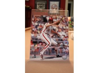 Steve Carlton #32 Autographed Picture Photo File 2006 Hall Of Fame 94 Official MLB LR047883721