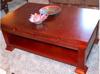 Wood Coffee Table With Matching End Table