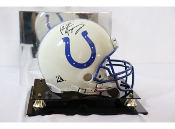 Peyton Manning Indianapolis Colts Autographed Helmet With Collector's Case