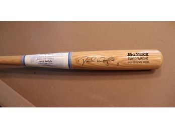 David Wright New York Mets Autographed Bat With COA