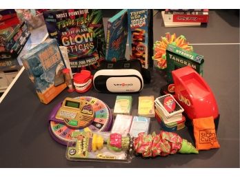 Assorted Children's Toys, Includes UNO Shuffle, Glow Sticks, Brain Trainer And More