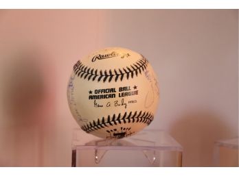 Autographed Baseball With Assorted Signatures