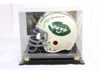 Joe Namath New York Jets Autographed Helmet With Collector's Case Steiner 091063
