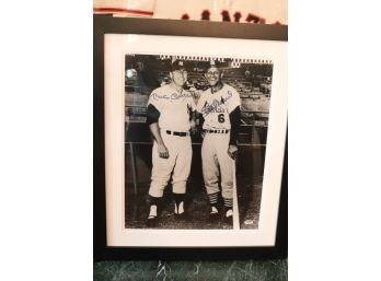 Large Mickey Mantle NY Yankees And Stan Musial St. Louis Cardinals Autographed Picture PSA DNA # C76958