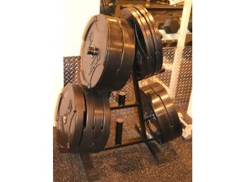 Troy 2' Rubber Weight Set With Rack 2' Diameter