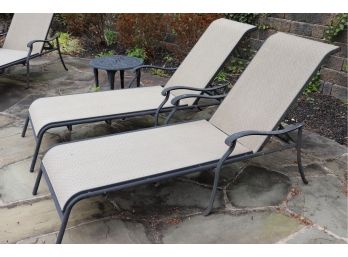 Set Of 2 Adjustable Aluminum Outdoor Lounge Chairs