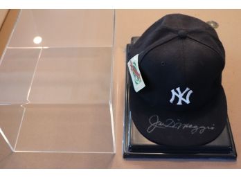 Joe DiMaggio Autographed New York Yankees New Era Diamond Collection Hat With Tag In Collector's Case