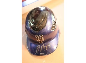 Jose Reyes New York Mets Autographed Baseball Helmet With COA By JSA # X07004