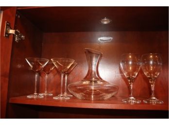 Assorted Stemware And Decanter Lot