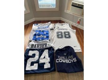 Collection Of Dallas Cowboy Jerseys Includes Barber 24 Size 50, Murray 29 Size 50, Bryant 88 Size L