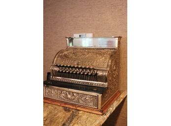 Beautiful Antique Embossed National Cash Register With Beautiful Detail, Good Working Condition 821796/332