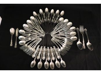 Wallace Sterling Silver Flatware Includes Wood Flatware Box For Storage