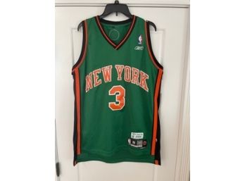 Stephon Marbury Number 3 New York Knicks 2006 St. Patrick's Day Jersey Size Medium Length  2
