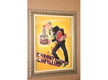 Cherry Maurice Chevalier' Devambez Paris In In A Beautiful Carved Frame