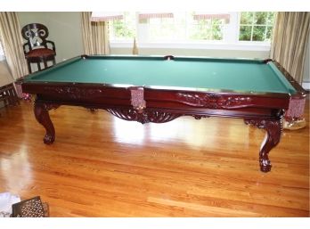 Gorgeous Olhausen Billiard Table, Rack & Cues The Best In Billiards Accu- Fast Cushions & MOP Detail