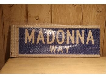 Madonna Way Blue Street Sign Plaque