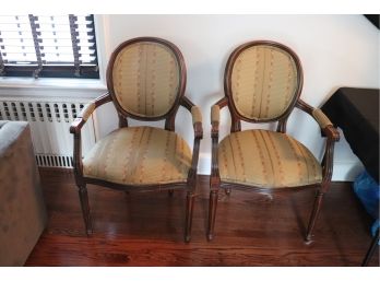 Pair Of Louis XV Style Upholstered Armchairs