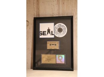 Seal Gold Sales Award 500,000 Copies  Presented To MTV Framed Shadowbox