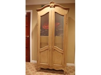Beautiful Armoire With A Shell Crown