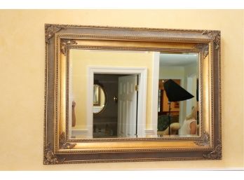 Beautiful Gorgeous Gold Leaf Mirror With Intricate Shell Detail In The Corners