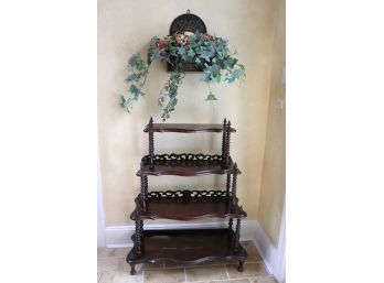 Victorian Style Shelf Great For Decorative Collection Corkscrew Design , Includes Decorative Wall Pocket