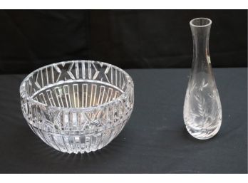 Collection Includes A Beautiful Tiffany & Co Crystal Bowl & Etched Vase