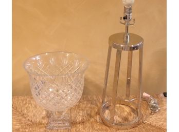 Beautiful Crystal Vase & Lamp