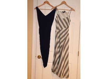 Size 0 Striped Casual Dress & Navy Evening Dress With Cut Out By Bailey 44