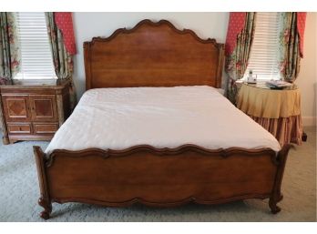 Winged Design Quality Made Headboard Louis J Solomon King Size Bed Frame With Mattress & Box Spring