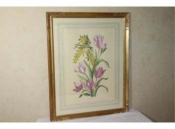 Pretty Botanical Print In A Gorgeous Gilded Frame