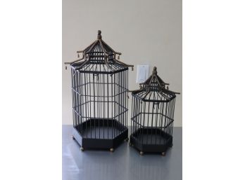 Set Of Metal Asian Style Cricket Cages