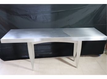Stainless Custom Console Table By Designer Michael Desantis Truly A Unique Quality Design