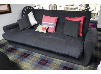 Flip Futon Sofa Includes Decorative Pillows