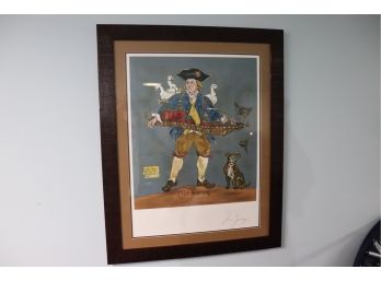 Ergo Bibamvs Signed Ira Yeoger In A Double Matted Frame