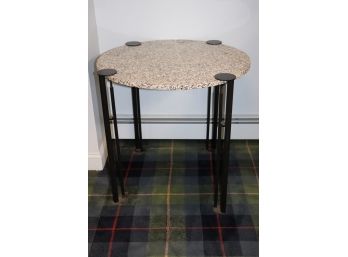 Fun Unique Side Table With Stone Top