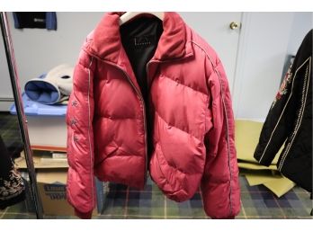 Bogner Goose Down Filled Pink Winter Ski Coat With Silver Stars Size 8