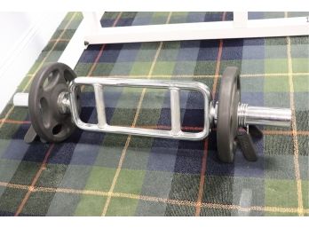 Weight Lifting Bar With 20lbs Of Weight
