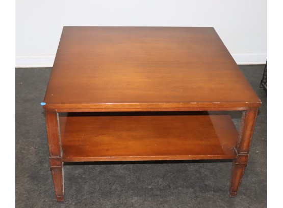 Wood Occasional Table With Shelf