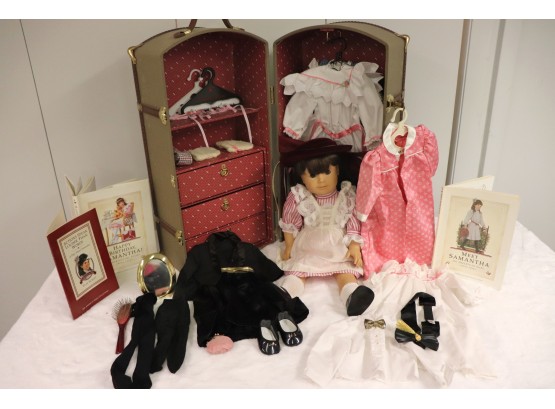The American Girl Collection Samantha Doll With Clothing Trunk & Clothes, Books & More