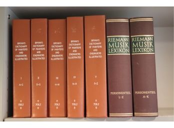 Lot Of Books: Including Bryans Dictionary Of Painters & Engravers Illustrated & Riemann Musik Lexikon